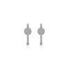 Genevieve Collection Women's 18k White Gold Vertical Line Diamond Ear Cuff In White