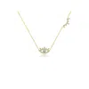 Genevieve Collection Women's 18k Yellow Gold Evil Eye & Eyelash Diamond Necklace In Yellow