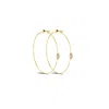 Genevieve Collection Women's 18k Yellow Gold Marquise Shape Hoop Earring In Yellow