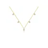 Genevieve Collection Women's 18k Yellow Gold Rhombus Shape Diamond Necklace / Choker In Yellow