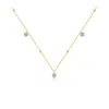 Genevieve Collection Women's 18k Yellow Gold Round Shape Diamond Necklace / Choker In Yellow