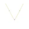 Genevieve Collection Women's 18k Yellow Gold Trianlgle Shape Diamond Necklace / Choker In Yellow