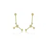 Genevieve Collection Women's Cancer Zodiac Constellation Earring 18k Yellow Gold & Diamond In Gold