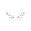 Genevieve Collection Women's Capricorn Zodiac Constellation Earring 18k White Gold & Diamond In White