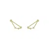 Genevieve Collection Women's Capricorn Zodiac Constellation Earring 18k Yellow Gold & Diamond In Gold