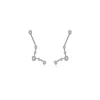 Genevieve Collection Women's Pisces Zodiac Constellation Earring 18k White Gold & Diamond In White