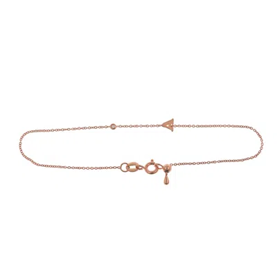 Genevieve Collection Women's Rose Gold Initial Diamond Bracelet