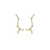 Genevieve Collection Women's Scorpio Zodiac Constellation Earring 18k Yellow Gold & Diamond In Gold