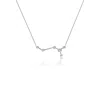 Genevieve Collection Women's Scorpio Zodiac Constellation Necklace 18k White Gold & Diamond In Multi