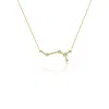 Genevieve Collection Women's Scorpio Zodiac Constellation Necklace 18k Yellow Gold & Diamond In Gold