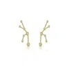 Genevieve Collection Women's Taurus Zodiac Constellation Earring 18k Yellow Gold & Diamond In Gold