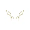 Genevieve Collection Women's Virgo Zodiac Constellation Earring 18k Yellow Gold & Diamond In Gold
