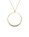 Genevive 14k & Rhodium Over Silver Cz Pendant