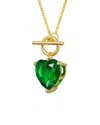 Genevive 14k Diamond Cz Chain Necklace