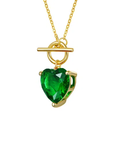 GENEVIVE GENEVIVE 14K DIAMOND CZ CHAIN NECKLACE