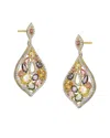 Genevive 14k Diamond Cz Dangle Earrings
