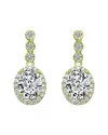 Genevive 14k Diamond Cz Dangle Earrings