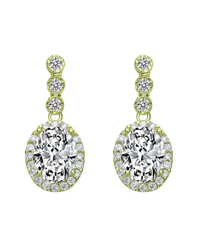 Genevive 14k Diamond Cz Dangle Earrings