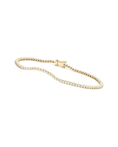 Genevive 14k Gold Over Silver Cz Bracelet