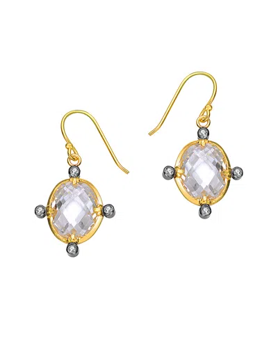 Genevive 14k Gold Over Silver Cz Earrings
