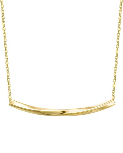 Genevive 14k Plated Statement Necklace In Gold
