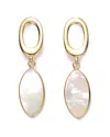 Genevive 14k Over Silver 12-22mm Pearl Earrings