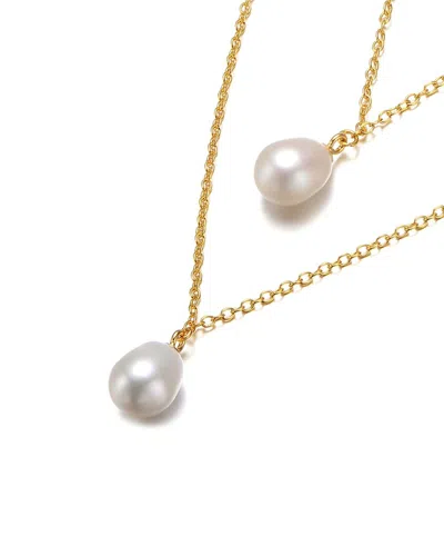 Genevive 14k Over Silver 14.5-15mm Pearl Necklace