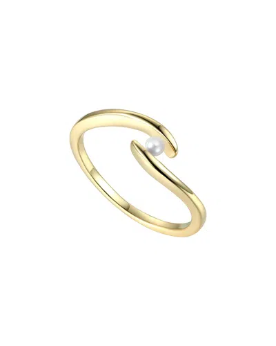 Genevive 14k Over Silver 3mm Pearl Ring