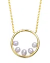 Genevive 14k Plated 4.5mm Pearl Necklace