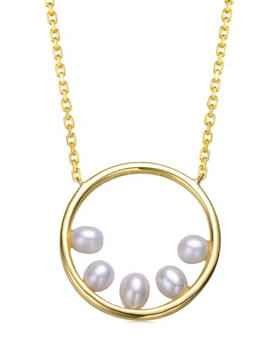 Genevive 14k Plated 4.5mm Pearl Necklace