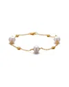 Genevive 14k Over Silver 8.5-9mm Pearl Bracelet In Gold