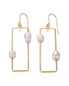 Genevive 14k Over Silver 9-10mm Pearl Earrings