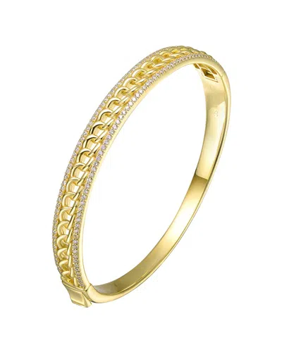 Genevive 14k Over Silver Bangle In Gold