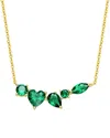 Genevive 14k Plated Bar Necklace