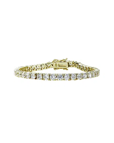 Genevive 18k Over Silver Cz Bracelet