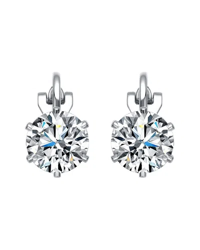 Genevive 14k Over Silver Clip-on Earrings In Metallic