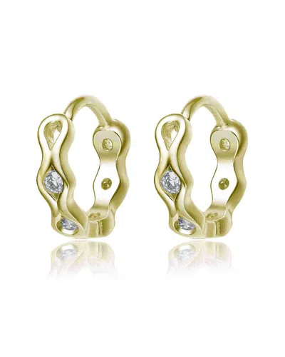 Genevive 14k Over Silver Clip-on Hoops