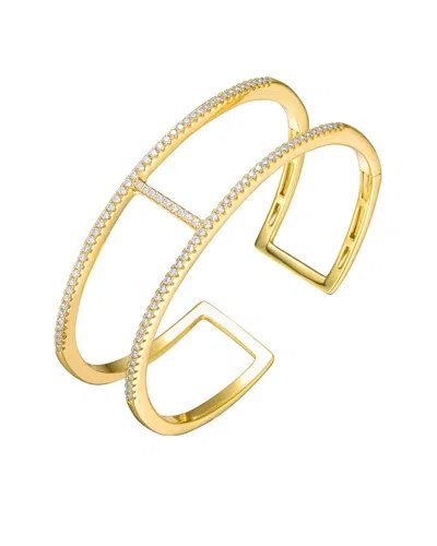 Genevive 14k Over Silver Cz Bangle Bracelet