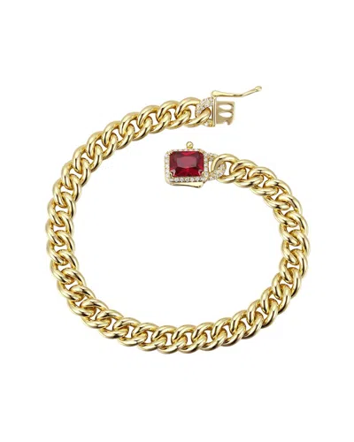 Genevive 14k Over Silver Cz Bracelet