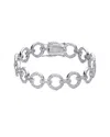 Genevive 14k Over Silver Cz Bracelet