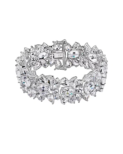 GENEVIVE GENEVIVE 14K OVER SILVER CZ CUFF