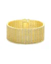 Genevive 14k Over Silver Cz Cuff Bracelet