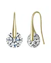 Genevive 14k Over Silver Cz Drop Earrings