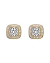 Genevive 14k Over Silver Cz Drop Earrings