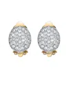 Genevive 14k Over Silver Cz Drop Earrings
