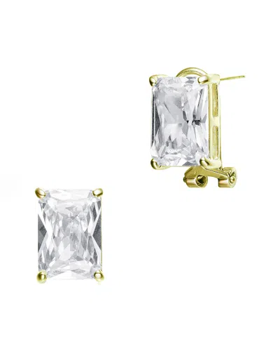 Genevive 14k Over Silver Cz Earrings
