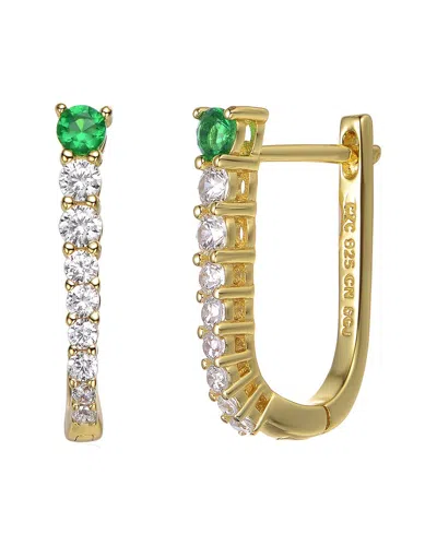 Genevive 14k Over Silver Cz Earrings