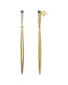 Genevive 14k Over Silver Cz Earrings