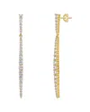 Genevive 14k Over Silver Cz Earrings