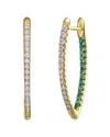 Genevive 14k Over Silver Cz Earrings